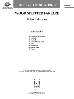 Book cover for Wood Splitter Fanfare: Score