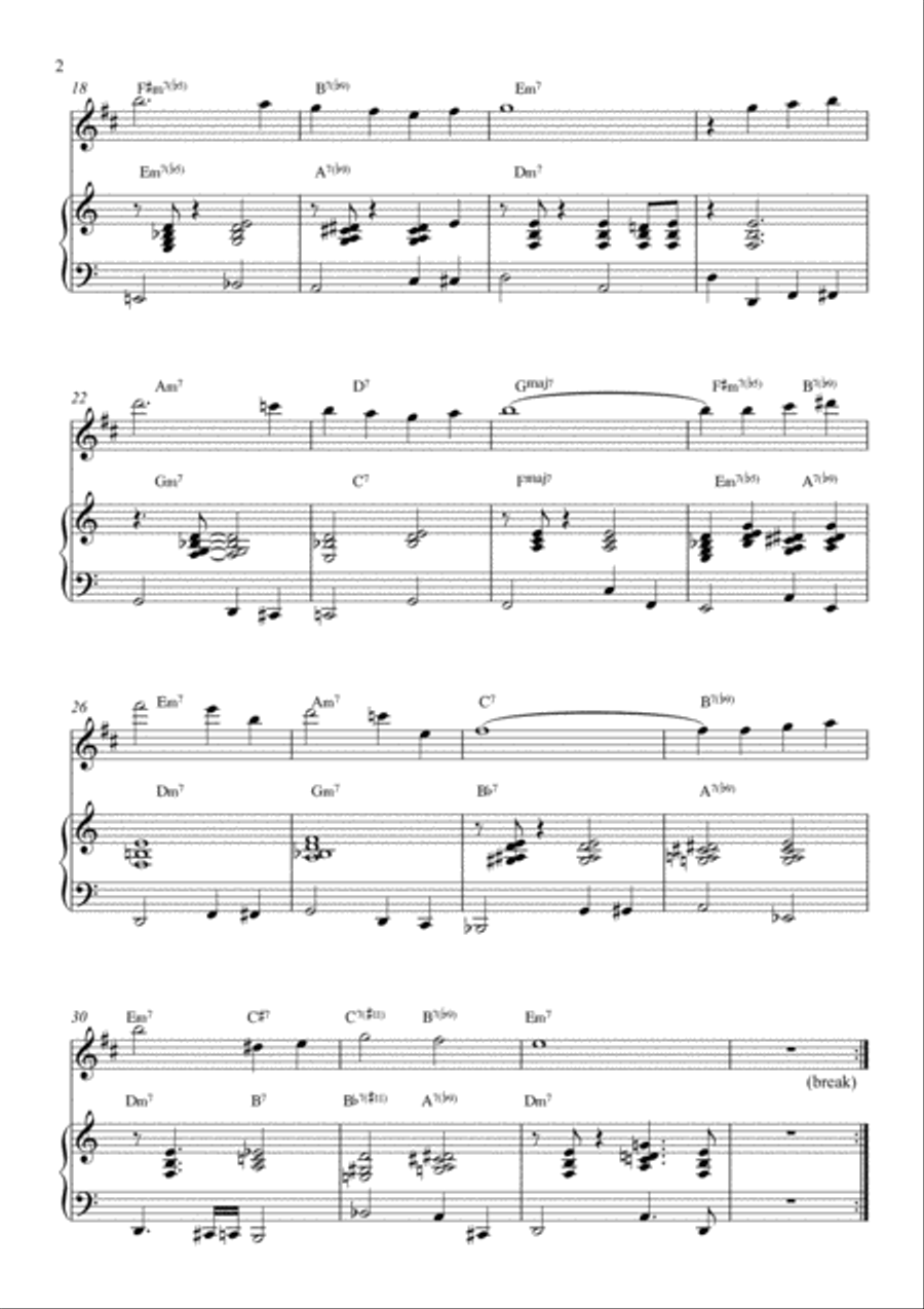 Beautiful Love Tenor Saxophone scores gallery preview page 2