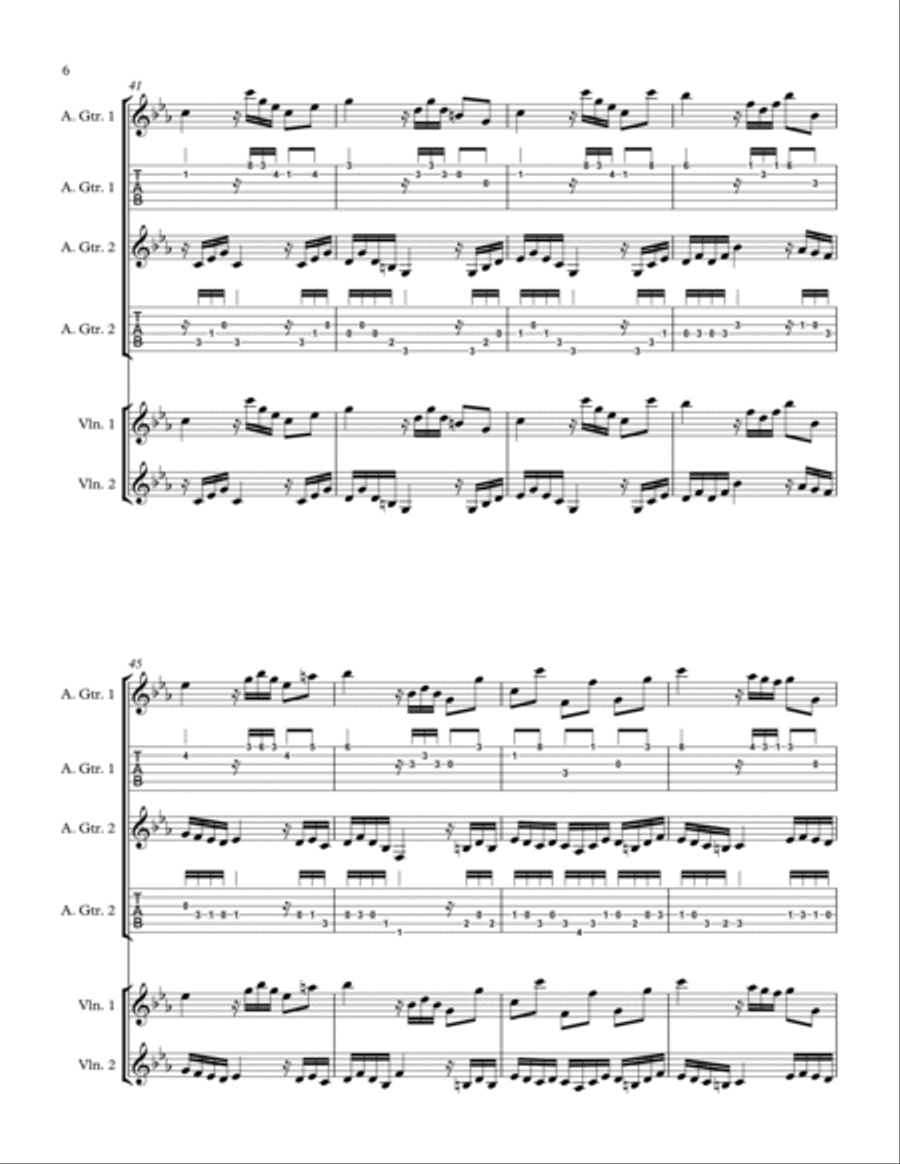 Folia Variation String Duet scores gallery preview page 6