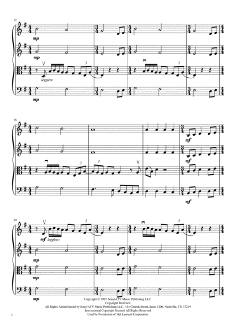 All You Need Is Love All You Need Is Love String Quartet scores gallery preview page 3