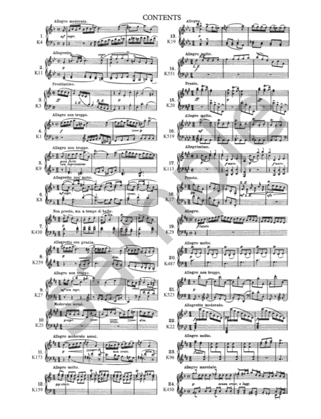 24 Sonatas (in progressive order)