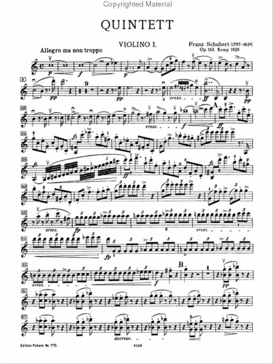 Quintet, Op. 163 in C Major String Quintet scores gallery preview page 2