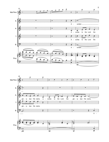 Choral - "Ascribe to the Lord" SATB with vibraphone image number null