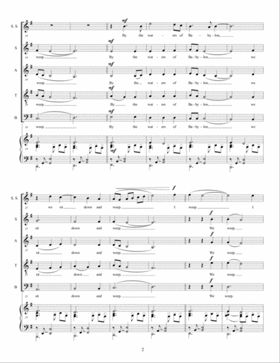 By the Waters of Babylon By the Waters of Babylon 4-Part scores gallery preview page 3