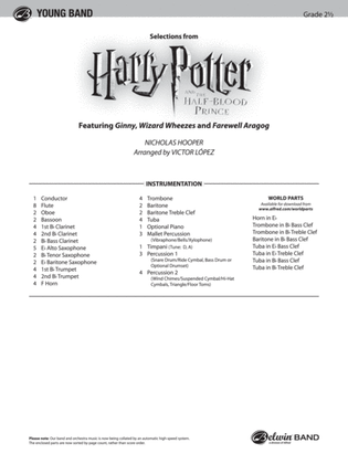 Harry Potter and the Half-Blood Prince, Selections from: Score
