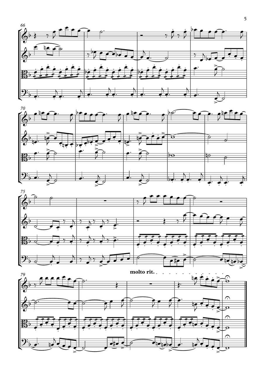 Don't Go Breaking My Heart String Quartet scores gallery preview page 6