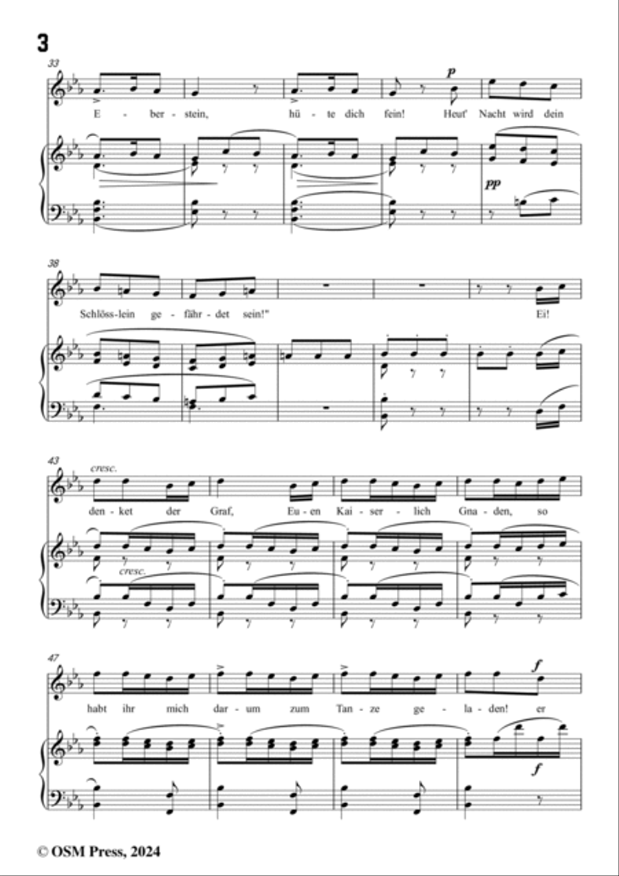 C. Loewe-Graf Eberstein(Zu Speier im Saale da hebt sich ein Klingen),in E flat Major Voice scores gallery preview page 4