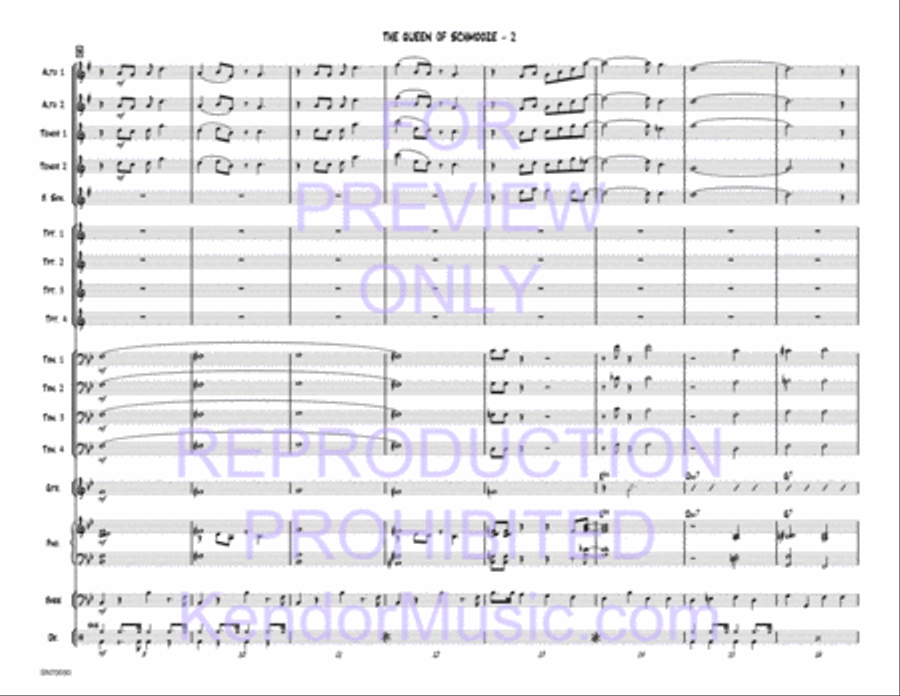 Queen Of Schmooze, The (Full Score) Jazz Ensemble scores gallery preview page 3