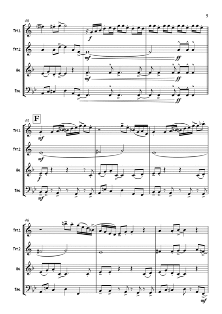 September Brass Quartet scores gallery preview page 5