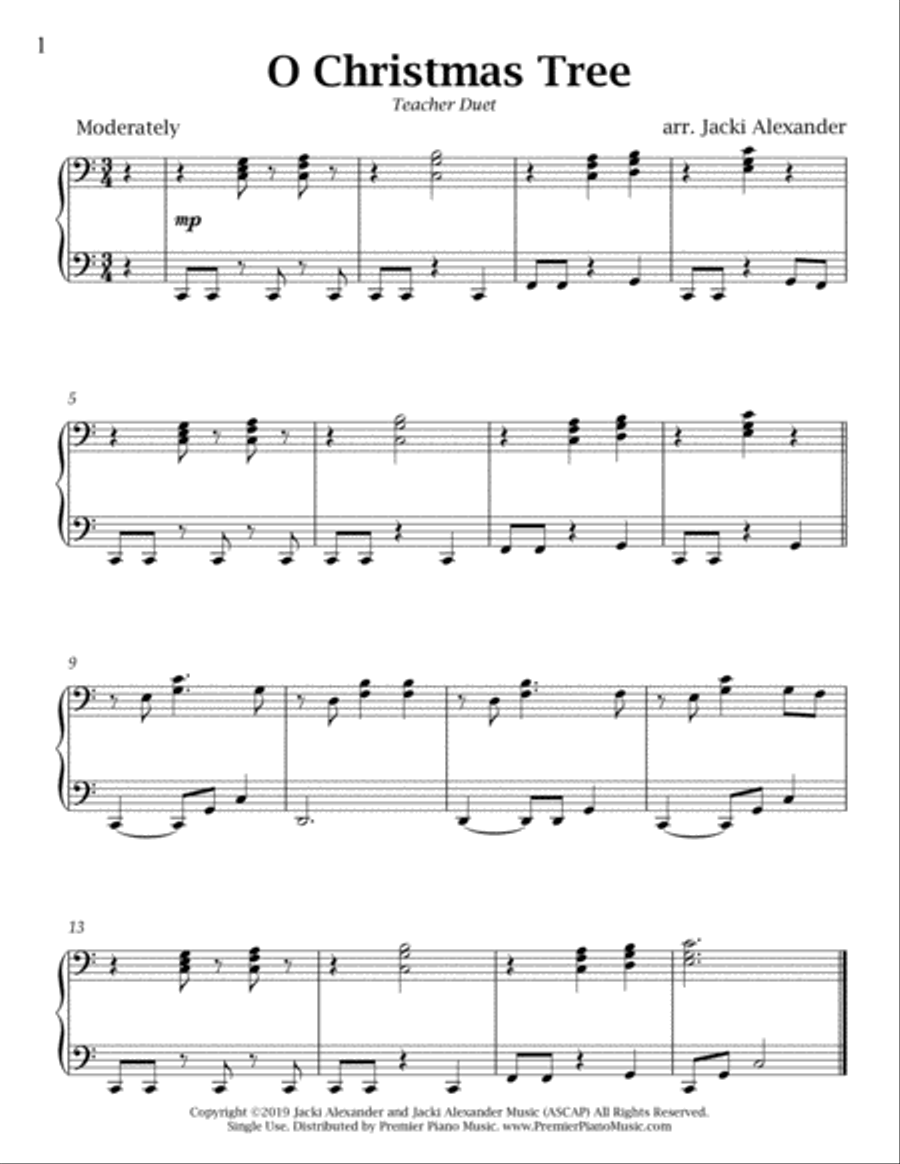Christmas at the Piano with Teacher Duets Piano Method scores gallery preview page 5