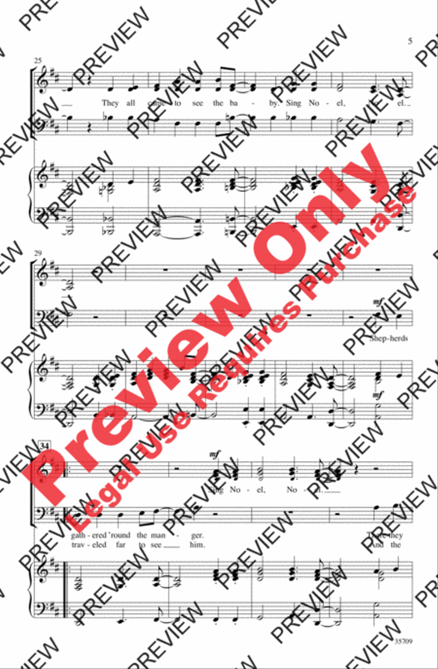 Sing Noel, Noel! Sing Noel, Noel! 3-Part scores gallery preview page 5