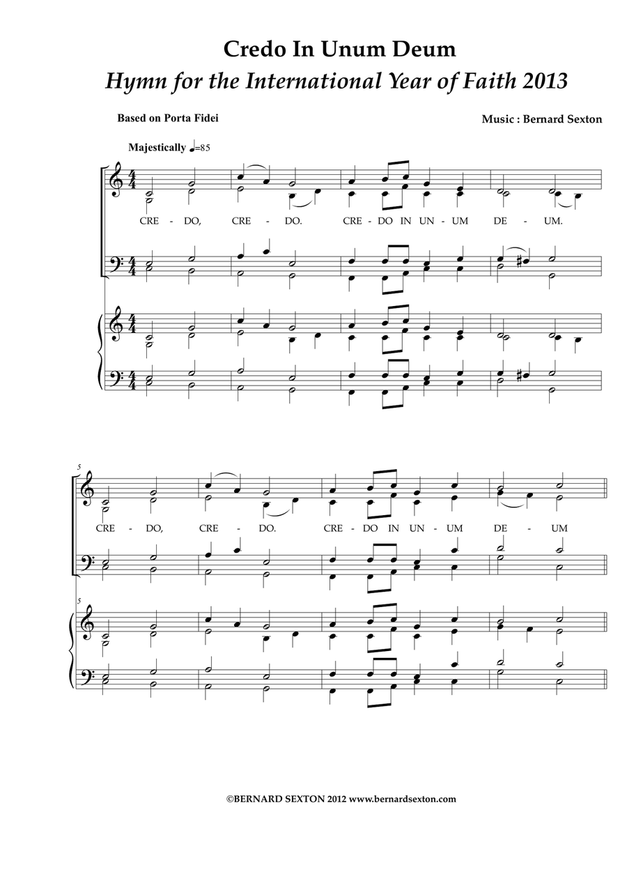 Credo in Unum Deum Credo in Unum Deum 4-Part scores gallery preview page 2
