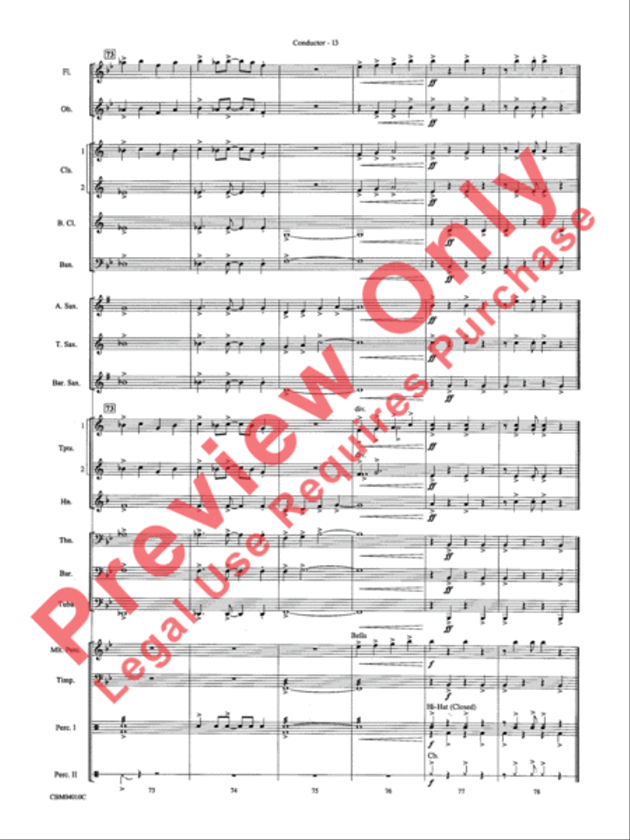 Anything Goes Concert Band scores gallery preview page 15