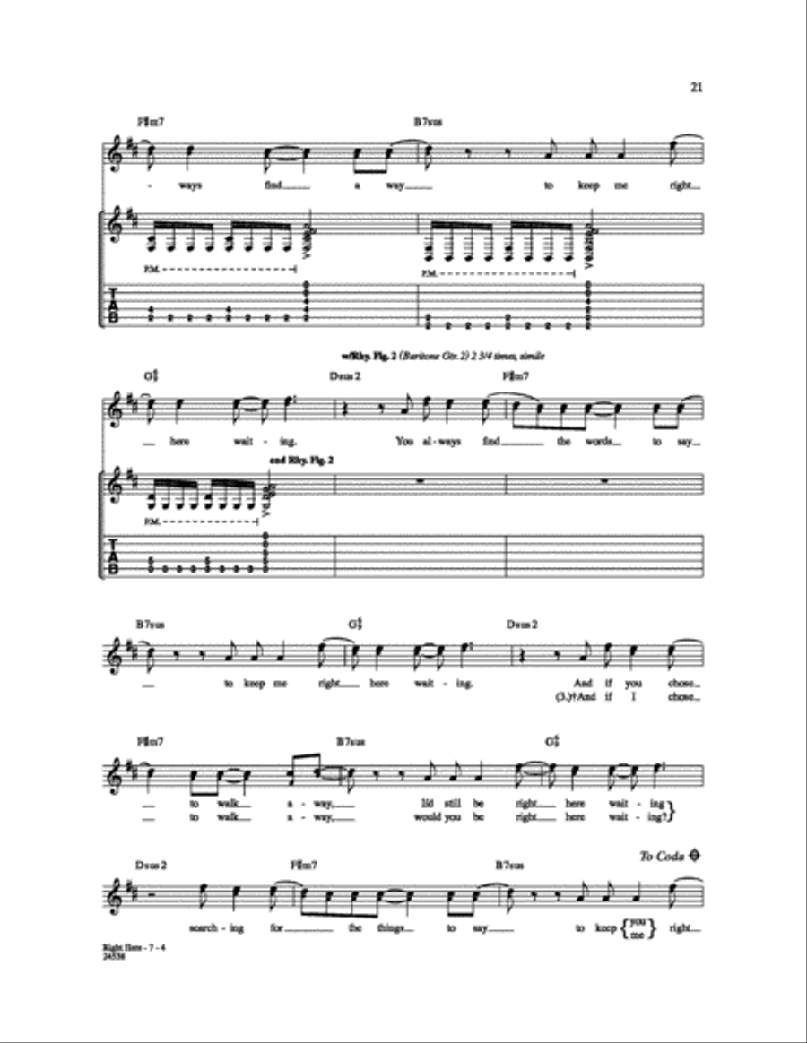 Right Here Electric Guitar scores gallery preview page 4
