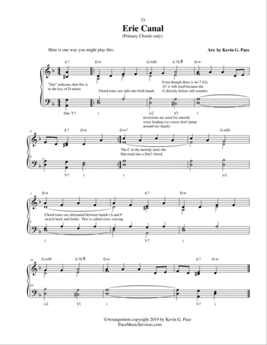 Descent Down the Erie Canal - how to develop a piano solo Piano Solo scores gallery preview page 4