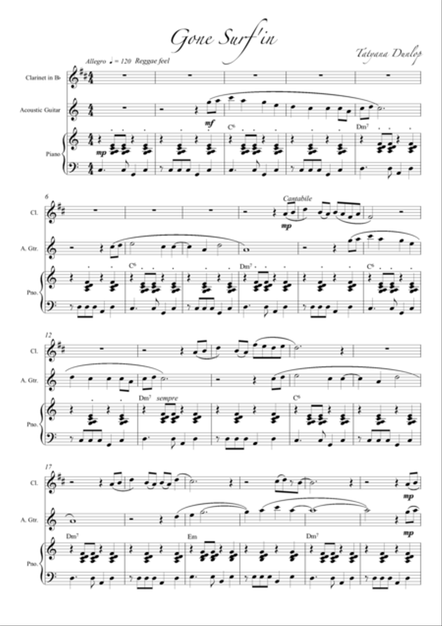 Gone Surf'in Gone Surf'in Small Ensemble scores gallery preview page 1