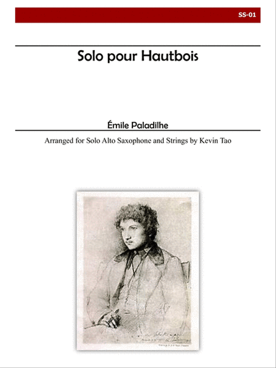Solo pour Hautbois for Alto Saxophone and Strings Alto Saxophone scores gallery preview page 1