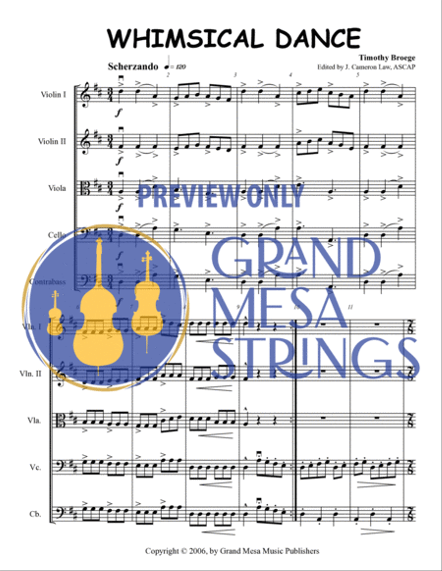 Whimsical Dance String Orchestra scores gallery preview page 2