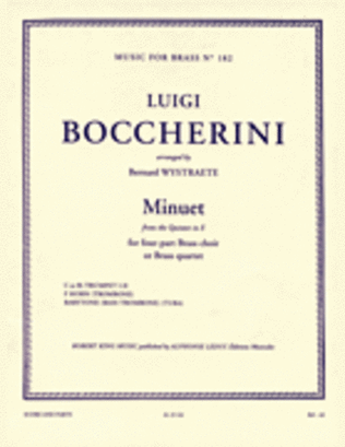 Boccherini Luigi Wystraete Minuet Brass Quartet Score/parts Mfb182