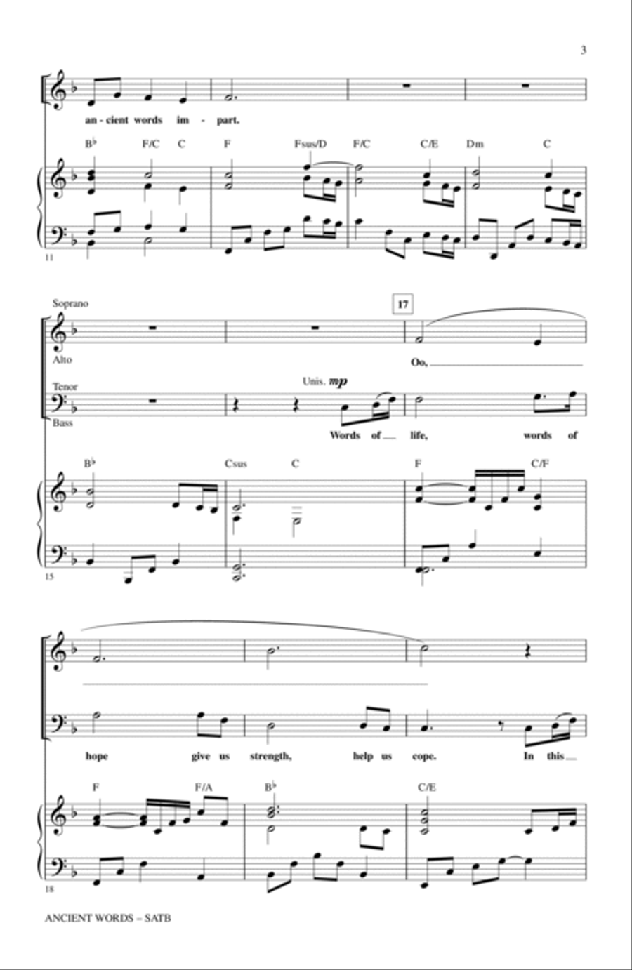 Ancient Words Ancient Words 4-Part scores gallery preview page 2