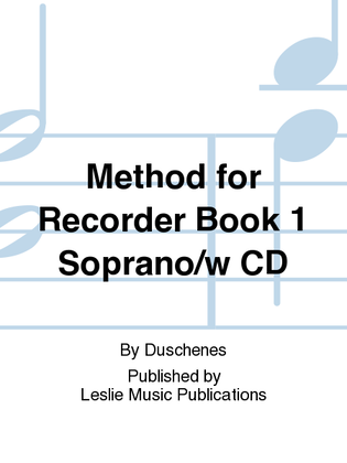 Book cover for Method For recorder Vol 1