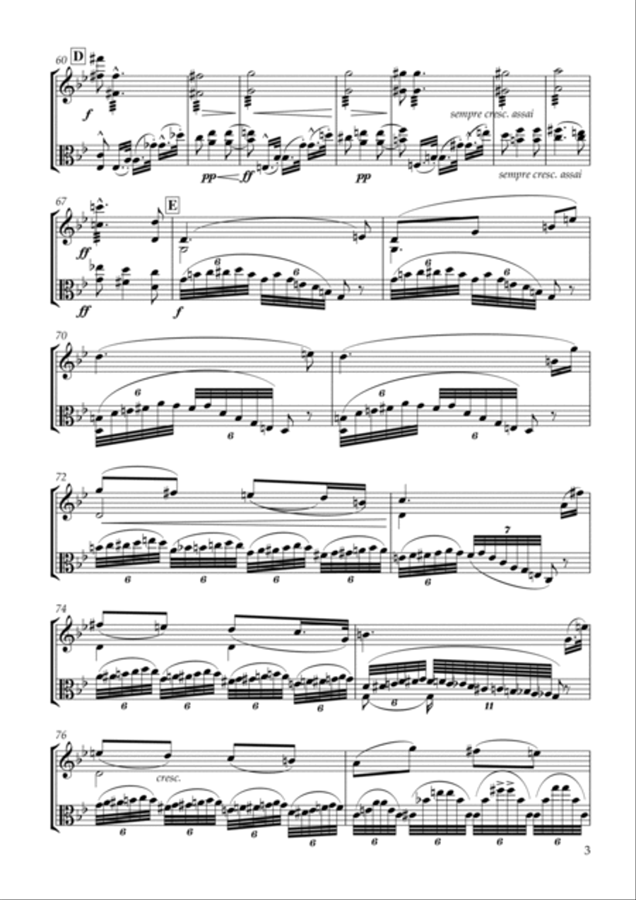'Largo espressivo' from Suite Op.16 for Violin & Viola String Duet scores gallery preview page 3
