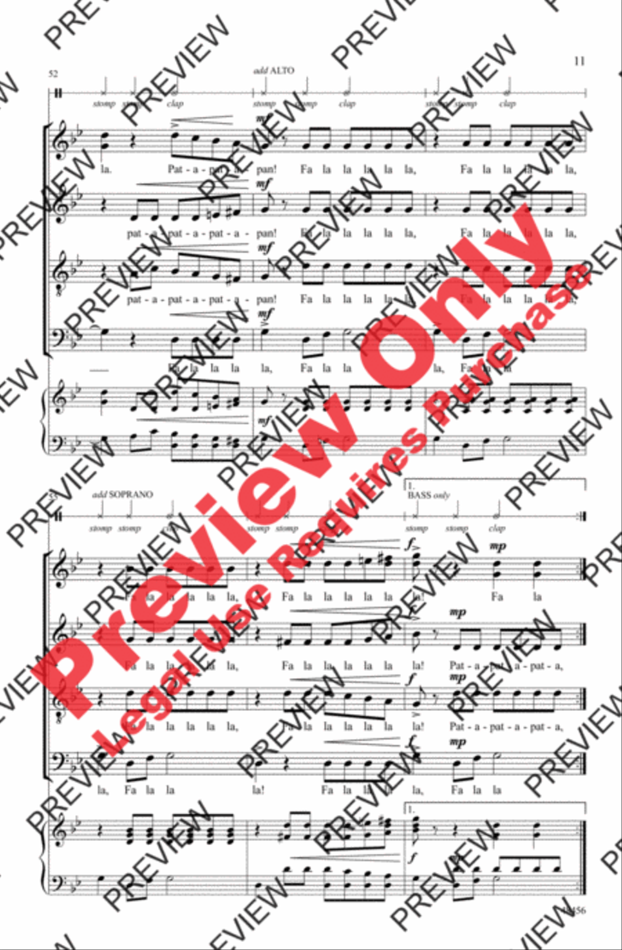 A Festive Pat-A-Pan A Festive Pat-A-Pan 4-Part scores gallery preview page 11