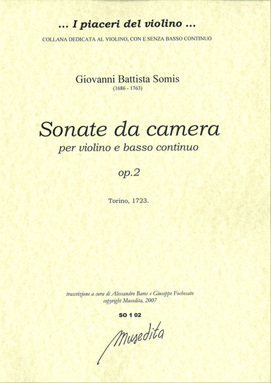 Sonate da camera op.2 (Torino, 1723) Violin scores gallery preview page 1
