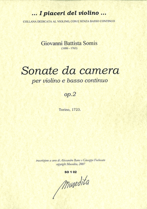 Book cover for Sonate da camera op.2 (Torino, 1723)