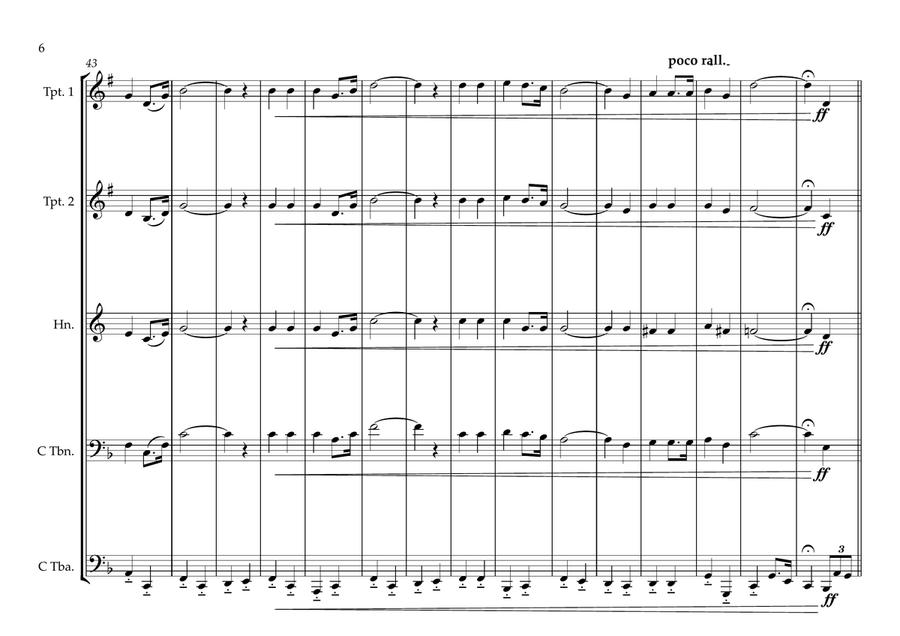 Gabonaise National Anthem for Brass Quintet Brass Quintet scores gallery preview page 6