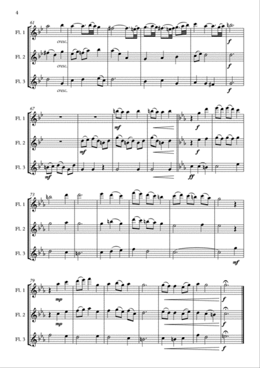 Coventry Carol for Flute Trio Flute Trio scores gallery preview page 4