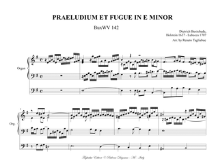 Book cover for BUXTEHUDE - Praeludium et Fugue in E minor - BuxWV 142