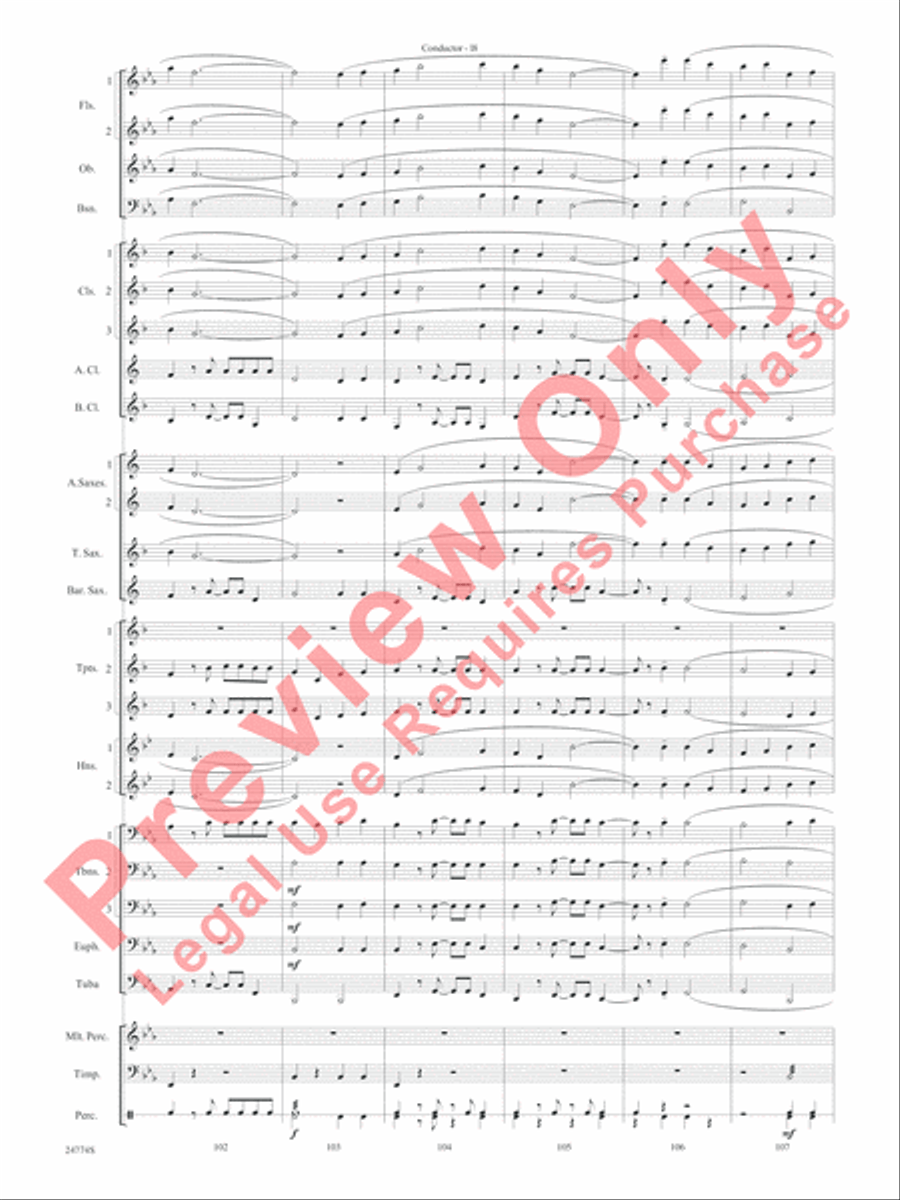 The Magnificent Seven Concert Band scores gallery preview page 21