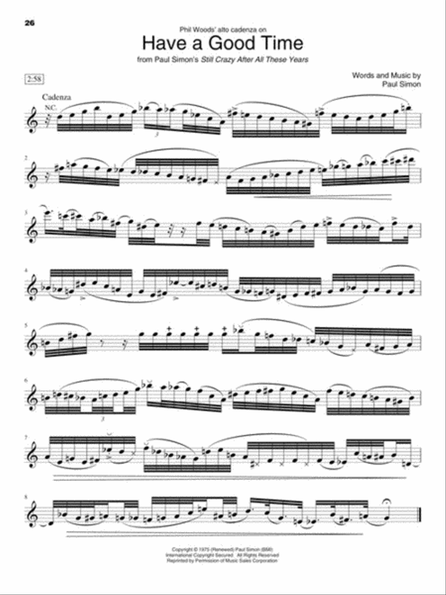 Famous Saxophone Solos Saxophone Solo scores gallery preview page 7