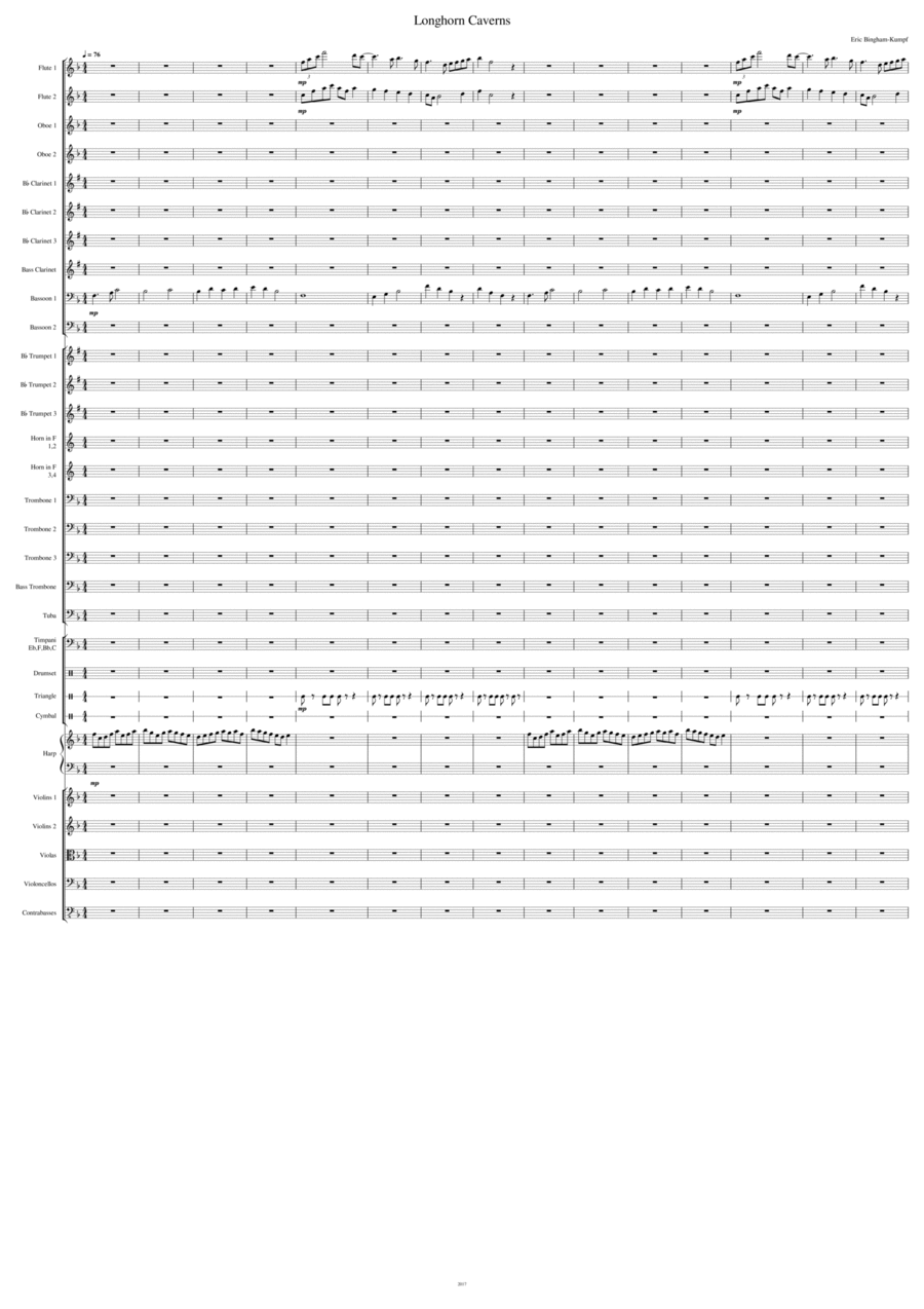Longhorn Caverns Full Orchestra scores gallery preview page 1