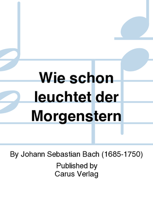 Book cover for How brightly beams the morning star (Wie schon leuchtet der Morgenstern)