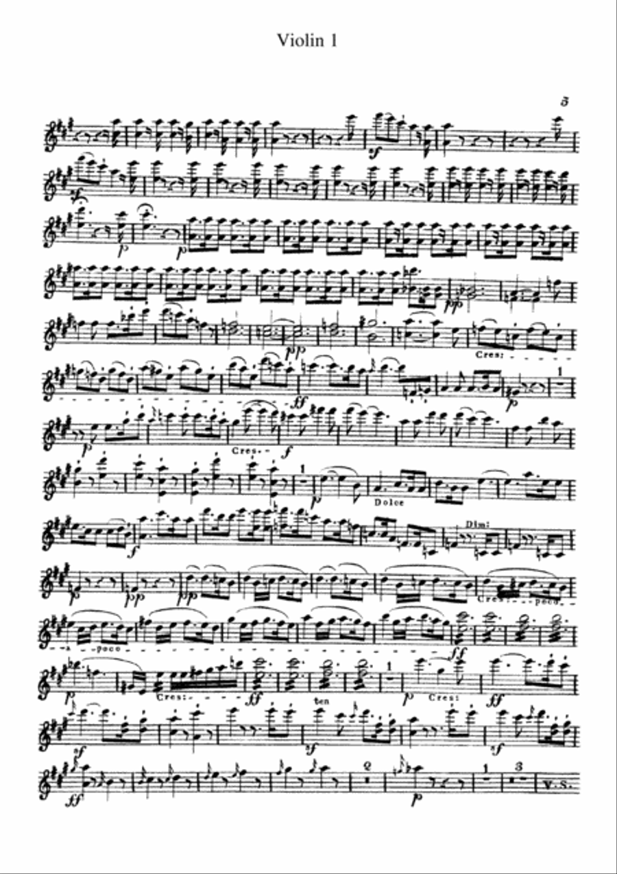 Beethoven Symphony No.7 all mvts. for String Quintet, CB091 String Quintet scores gallery preview page 5