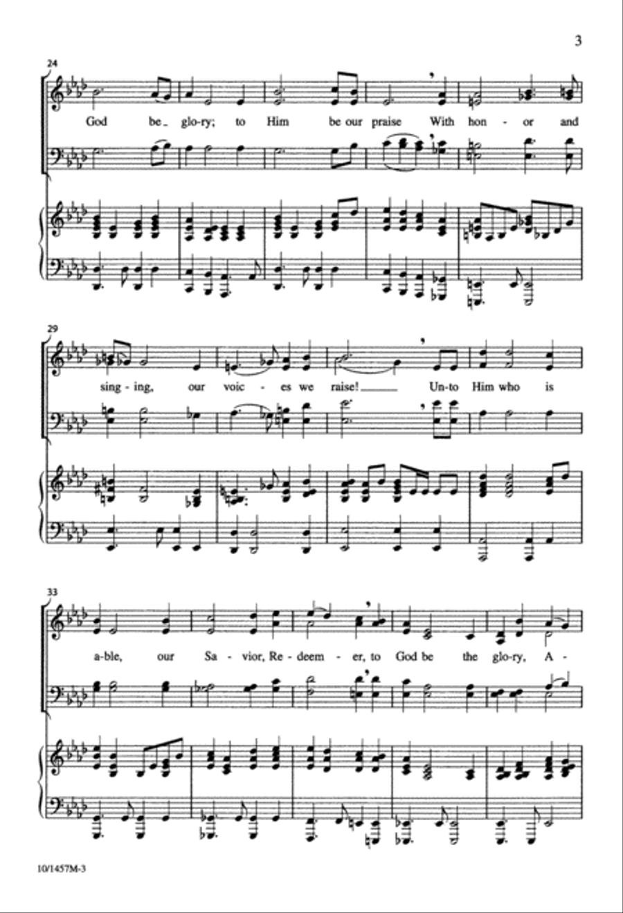 Unto God, Be Glory Divisi scores gallery preview page 3