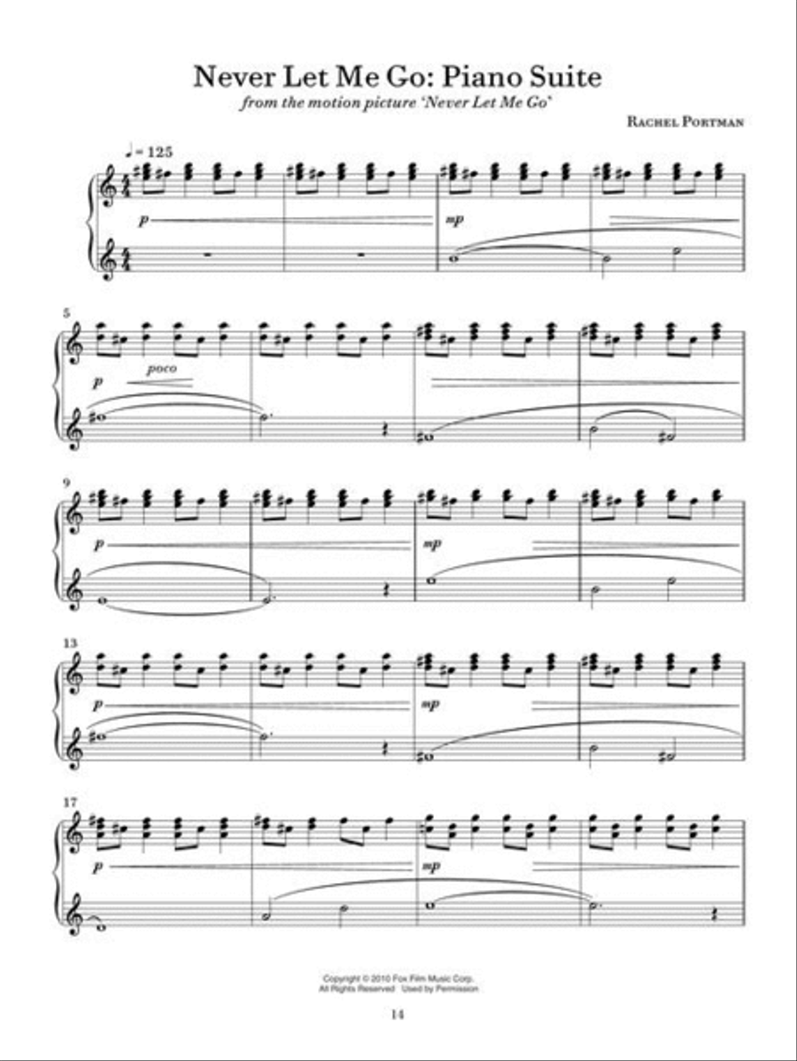 Rachel Portman – Beyond the Screen / Film Works on Piano Piano Solo scores gallery preview page 4