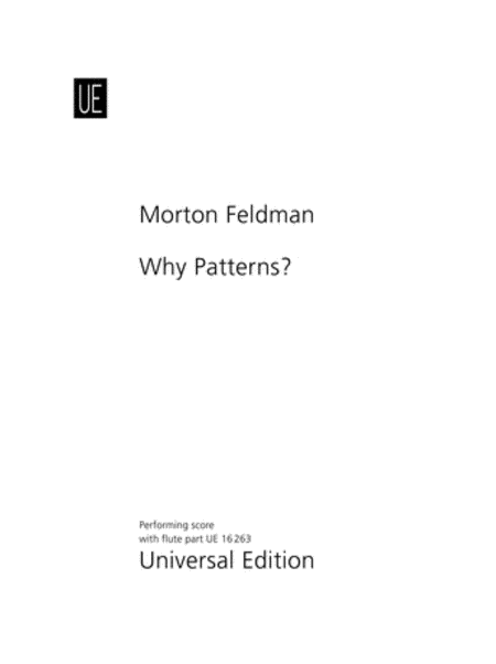 Why Patterns?-Fl/Perc/Pno