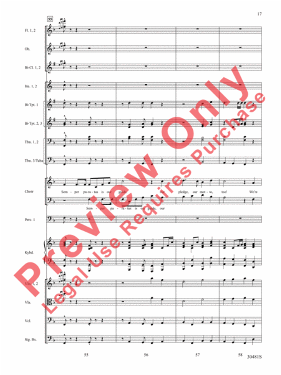 A Tribute to the Armed Services (A Medley) Choir scores gallery preview page 18