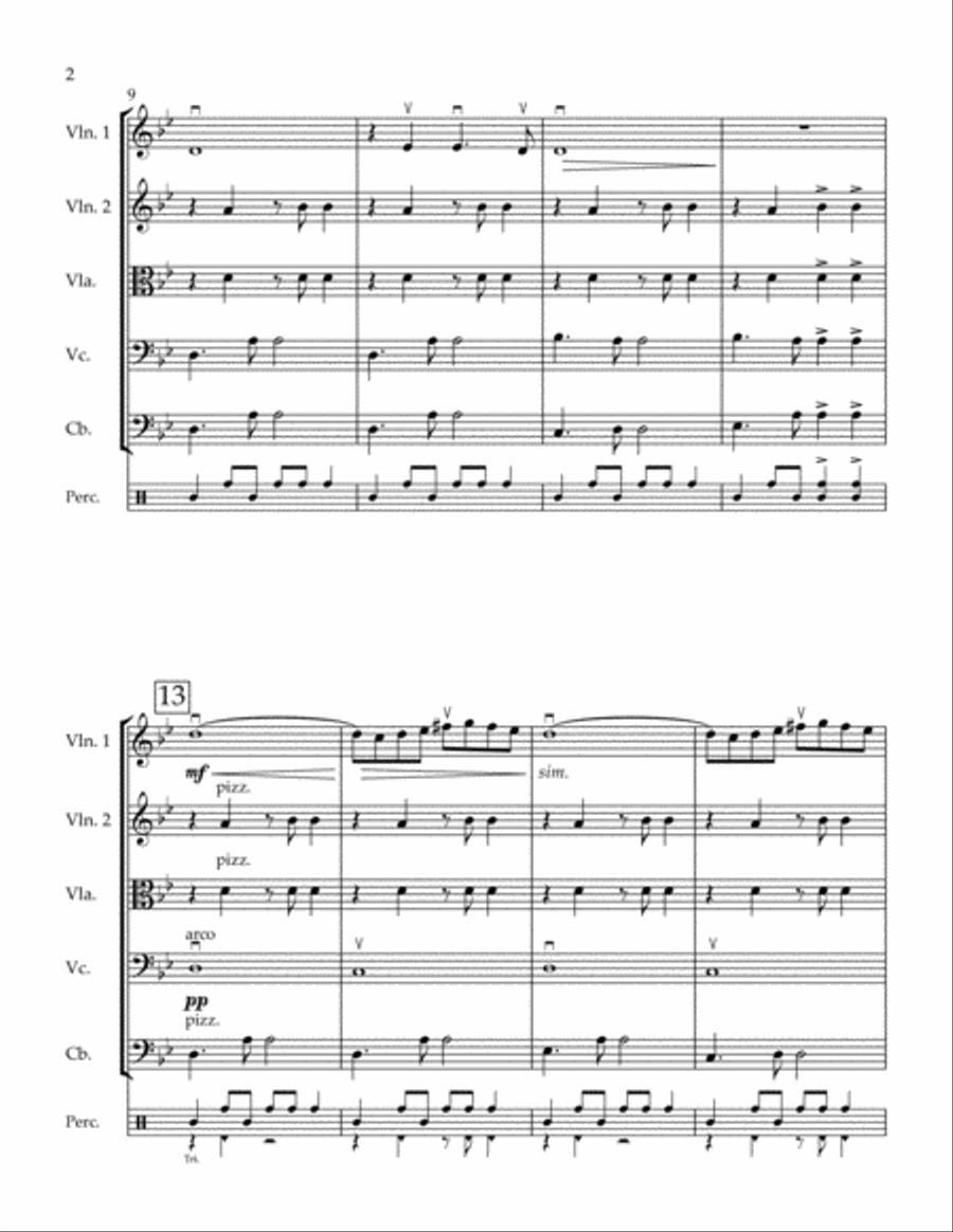 Impressions of the Middle East - John M. Licari (String Orchestra with Percussion) String Orchestra scores gallery preview page 3