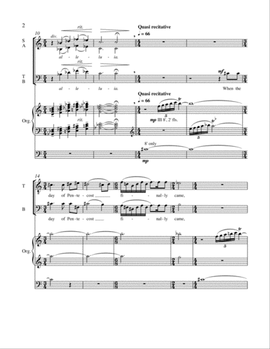 The Day of Pentecost 4-Part scores gallery preview page 3