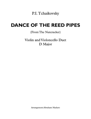 Book cover for Dance of The Reed Pipes (Mirlitons from The Nutcracker) Violin and Cello Duet