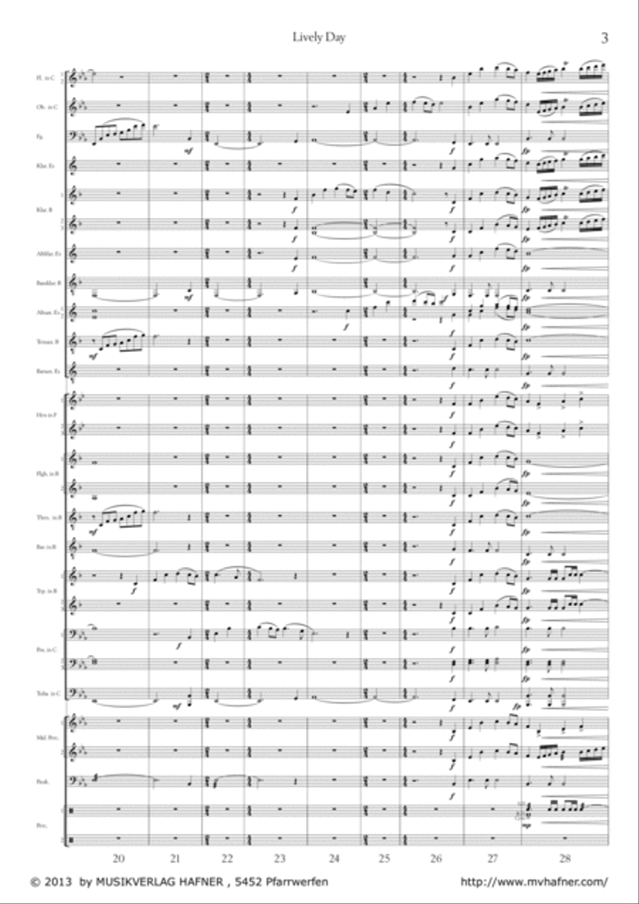 Lively Day - An emotional day Marching Band scores gallery preview page 5