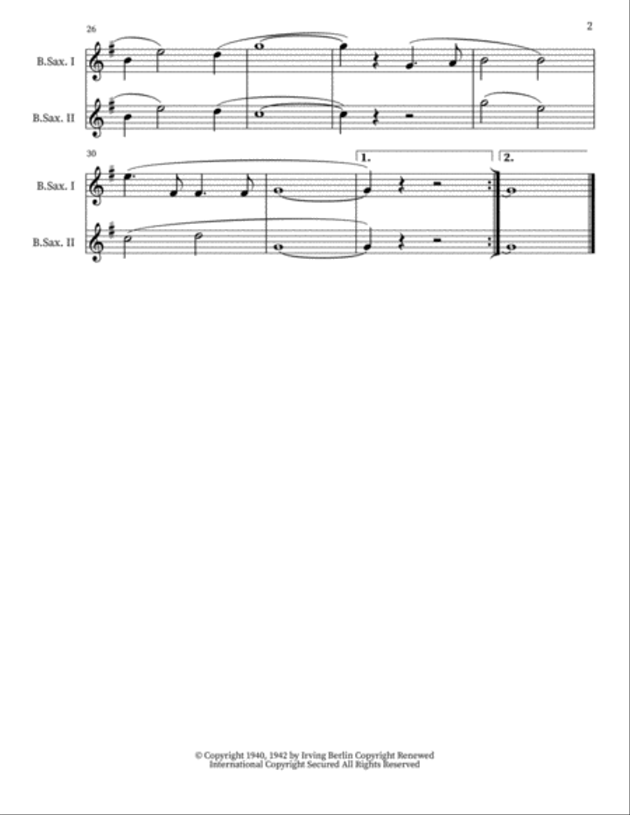 White Christmas Woodwind Duet scores gallery preview page 2