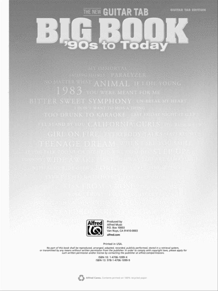 The New Guitar Big Book of Hits -- '90s to Today Electric Guitar scores gallery preview page 2