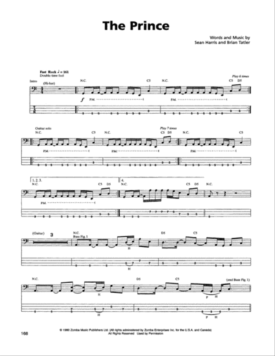 The Prince Guitar Tablature scores gallery preview page 1