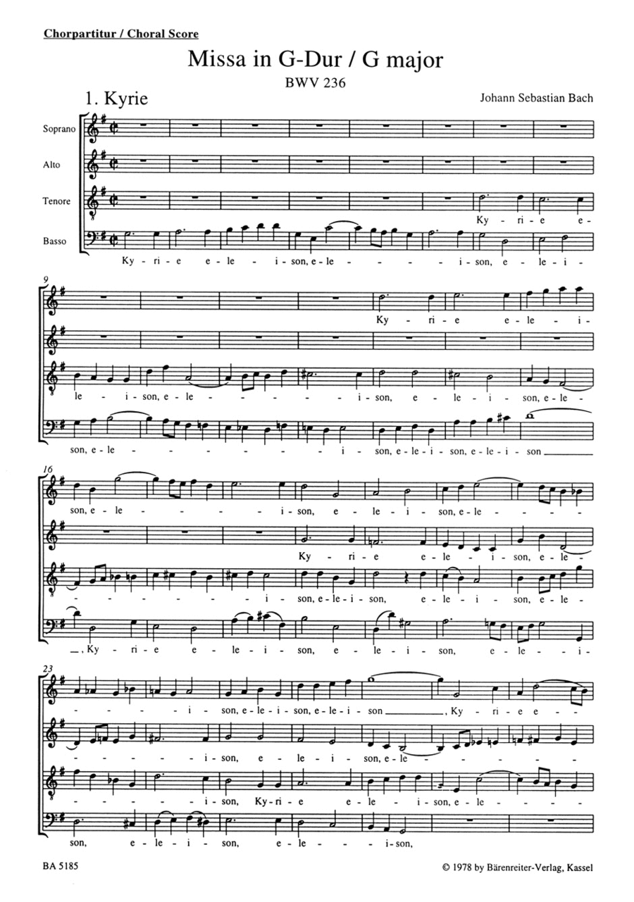 Mass G major BWV 236 