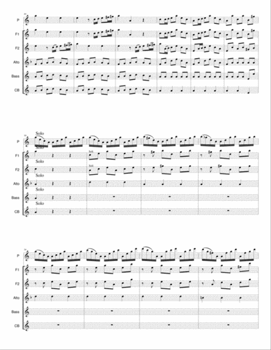 A. Vivaldi Flautino Concerto RV443 Woodwind Ensemble scores gallery preview page 4